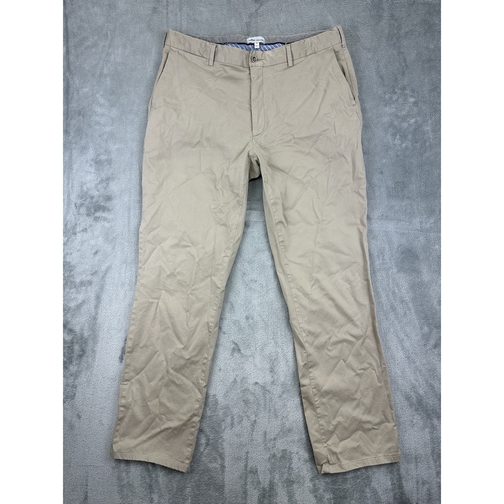 Peter Millar Pants Mens 36x30 Beige Performance Golf Activewear Chino
